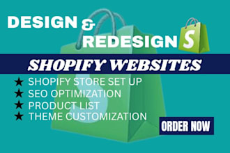 design and redesign shopify websites