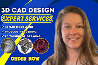 do 3d cad product design and 2d technical manufacturing drawings