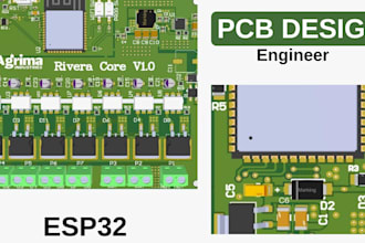 do pcb design, kicad pcb, esp32, multilayer pcb, schematics, layout in altium
