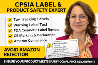 create cpsia label, toy compliance, product safety label, amazon compliance