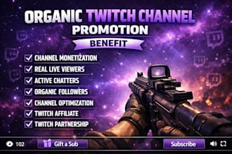 do organic twitch channel promotion for twitch monetization affiliate, partner