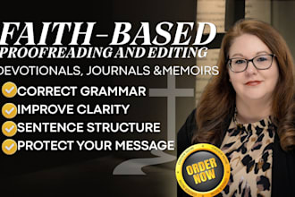 proofread and edit christian devotional, memoir, journal, self help book for KDP