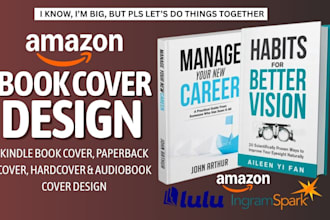do book cover design for amazon KDP, ebook cover design and paperback cover