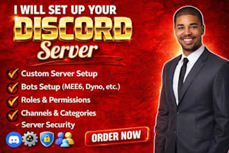 setup custom discord server, gaming discord server community