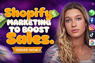 setup design shopify tiktok shop dropshipping store fb ig google ads marketing