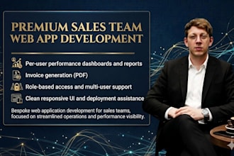 create custom webapps for sales teams CRM performance dashboards and invoicing