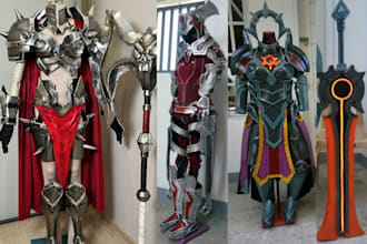 do 3d cosplay creation wearable eva foam armor halloween mask helmet 3d printing