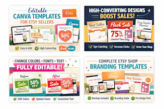 design high converting etsy listing images canva templates