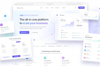 build premium saas UI and landing page with smooth animations