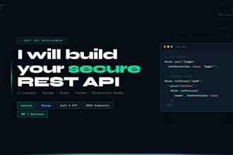 build a secure rest API with laravel or django