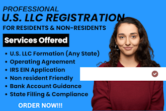 do US llc registration, llc formation, ein number for US and non residents