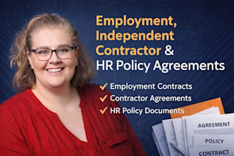 draft employment, independent contractor and HR policy internship agreements