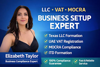 handle mocra compliance, uae vat, texas llc and itd formation