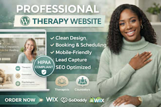 design therapy website mental health website counselor wordpress website