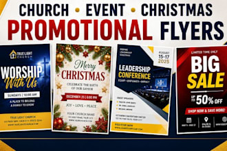 design church flyer, event flyer, christmas flyer and promotional flyer
