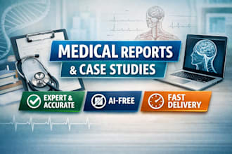 professionally do medical reports and case studies
