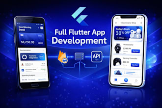 create advanced flutter app with full backend integration