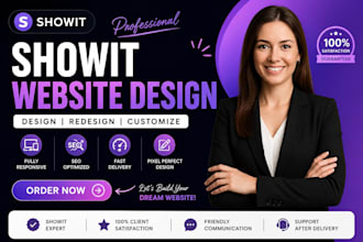design, redesign or repair showit website