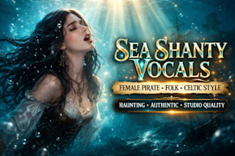sing female sea shanty vocals with pirate folk and authentic sailor style