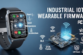 develop industrial iot wearable firmware with stm32 esp32 ble wifi lora fcc ce