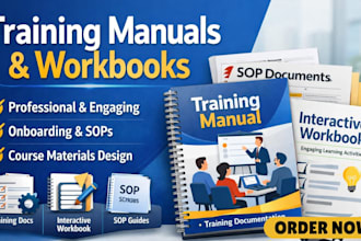design employee training manual, workbook, training resources for companies