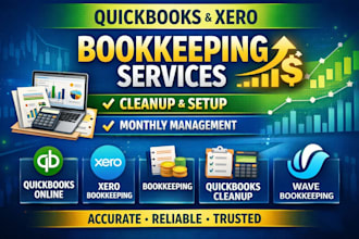 do xero and quickbooks online bookkeeping, cleanup, setup