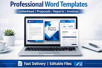 design professional ms word templates proposals letterhead reports and documents