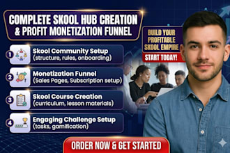 setup skool online community skool monetization funnel challenge skool course