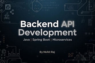 build rest apis and backend services in java, spring boot