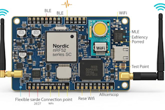design advance nrf52 wearable pcb with ble, sensors, storage and wifi option