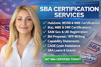 do sba certification, wosb, 8a, sam gov registration