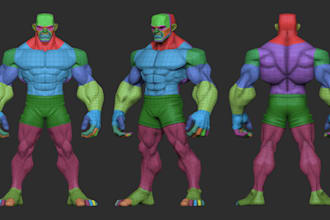 fix your 3d model, retopology, uv mapping and bake textures