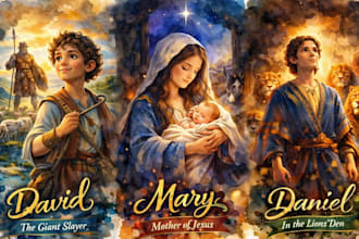 christian children story book illustration, children story, children story book