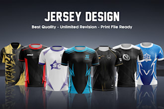 design sublimation esports and gaming jersey or merchandise