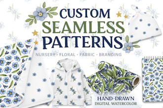 design watercolor seamless pattern for fabric and textile