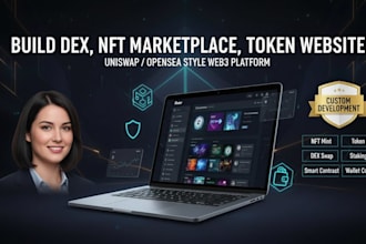 create crypto token nft mint website dex and defi staking platform