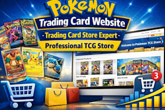build trading card website pokemon store trading card store pokemon website