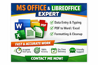 do ms office work and libreoffice work perfectly