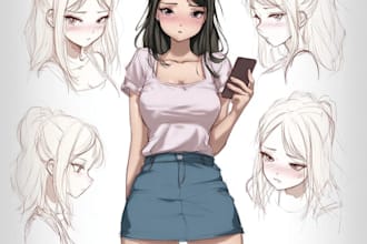 draw custom anime dakimakura art and body anime character