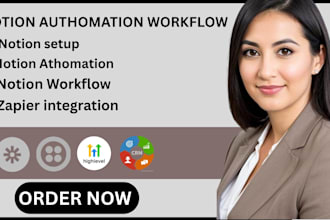 set up notion automation workflows and integrate zapier make