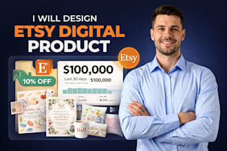 design etsy digital product invitation card, ets print on demand, etsy mockup