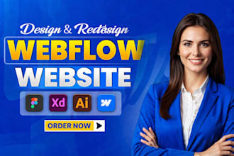design or redesign webflow website, figma to webflow, webflow expert
