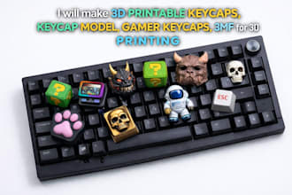 make 3d printable keycap, keycap model, gamer keycaps, 3mf for 3d printing