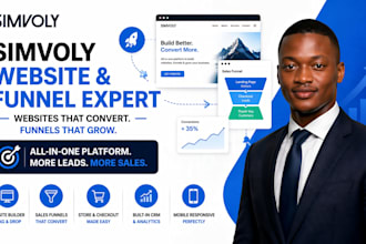 build simvoly website funnel CRM and simvoly automation system
