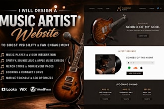 design a music artist website to boost visibility and fan engagement