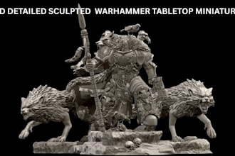 sculpt 3d warhammer 40k miniature tabletops dnd anime figure aos for 3d printing