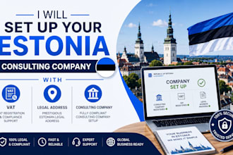 set up your estonia consulting company with vat and legal address