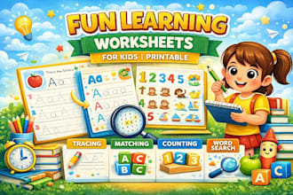 design fun and printable kids worksheets for preschool
