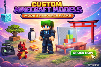 create custom minecraft 3d models for mods and resource packs