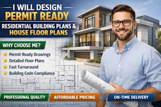 design permit ready residentials building plan, house floor plan drawings